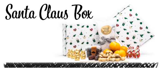 Clementines, peanuts, Medjool dates and fine Lindt chocolate. Surprise your loved ones!